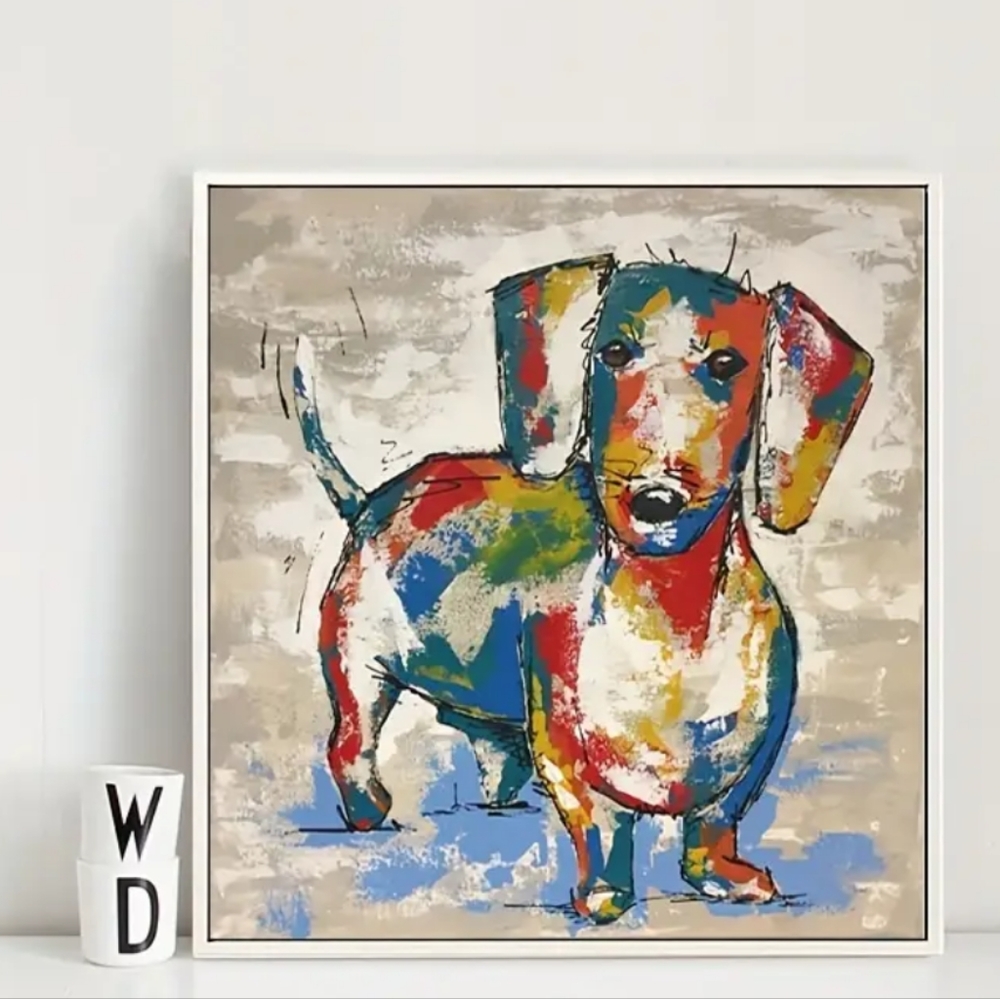 NWT ABSTRACT DACHSHUND PRINT